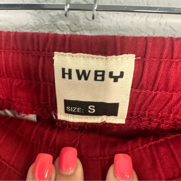 Dutch Bros Red/Maroon RARE Joggers NEW WITH TAGS SMALL Pants Cotton Drawstring - Picture 9 of 13